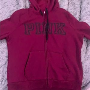 Maroon zip up hoodie